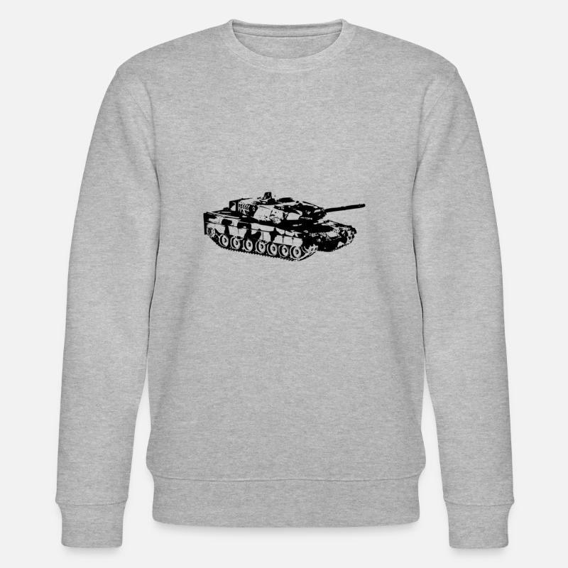 Panzer Leopard Leo A6 - Stanley/Stella Unisex Bio-Sweatshirt CHANGER  - Grau meliert