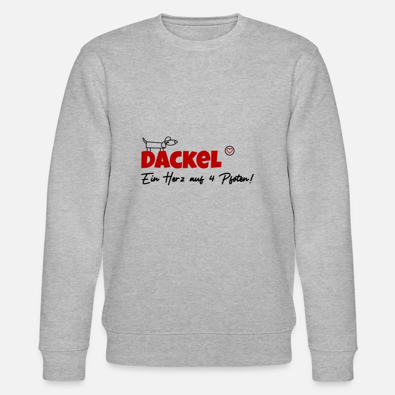 Dackel vier Pfoten - Stanley/Stella Unisex Bio-Sweatshirt CHANGER  - Grau meliert