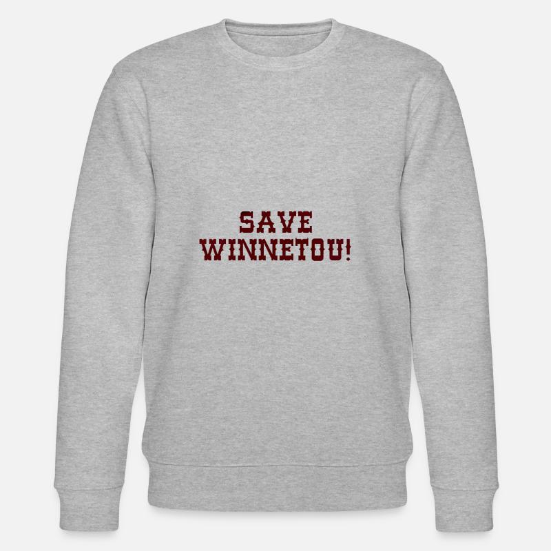 save winnetou,schrift,typo,schwarz,western,braun - Stanley/Stella Unisex Bio-Sweatshirt CHANGER  - Grau meliert