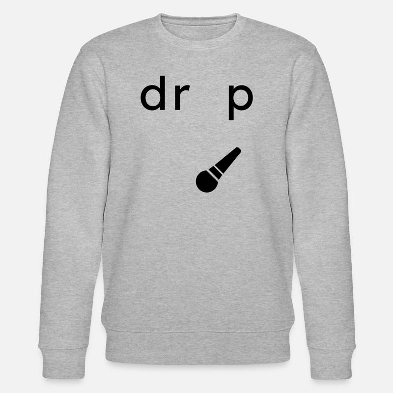 Drop the Microphone Gift - Stanley/Stella CHANGER Unisex Organic Sweatshirt - heather grey