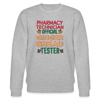 Pharmacy technician Xmas Lebkuchen Weihnachten - Stanley/Stella Unisex Bio-Sweatshirt CHANGER  - Grau meliert - Vorne - Nik (191cm) & Marisol (170cm)