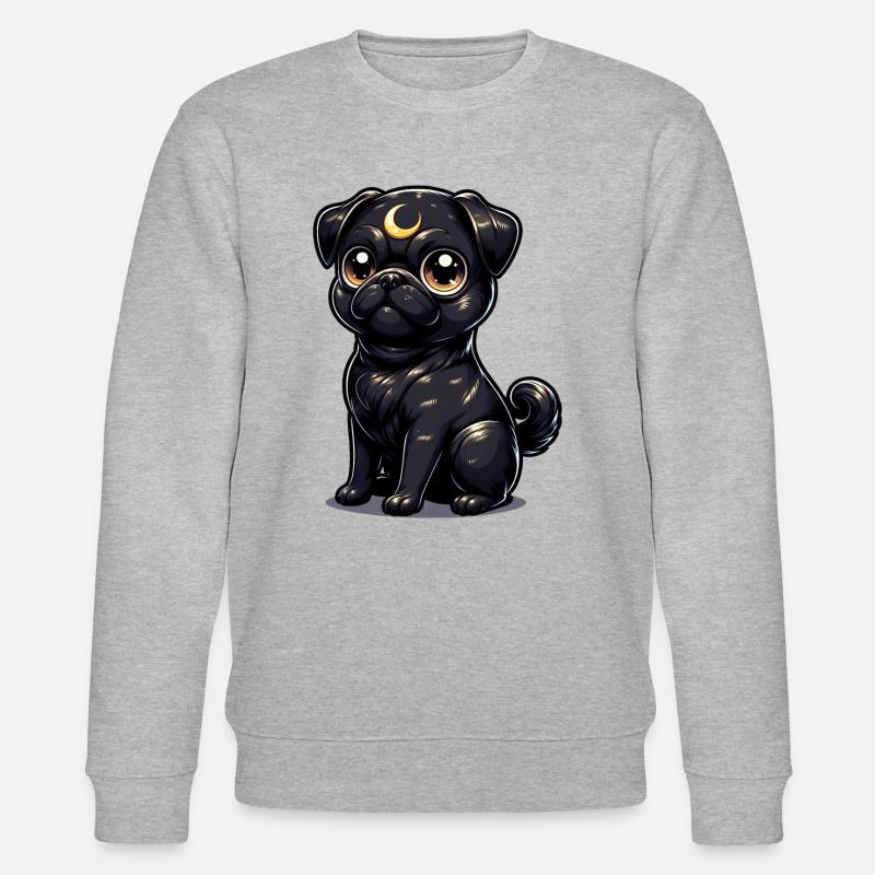 Mondlicht Welpenblick - Stanley/Stella Unisex Bio-Sweatshirt CHANGER  - Grau meliert
