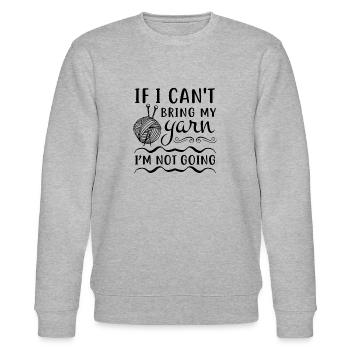If i can't bring my yarn i'm not going - Knitting - Stanley/Stella Unisex Bio-Sweatshirt CHANGER  - Grau meliert - Vorne - Nik (191cm) & Marisol (170cm)
