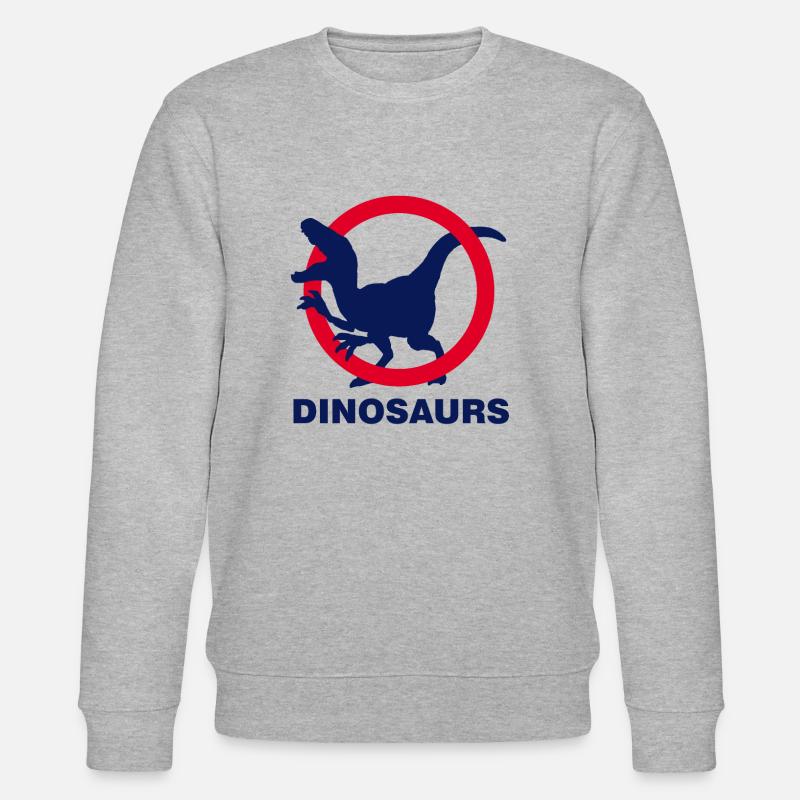 Dinosaurier - Stanley/Stella Unisex Bio-Sweatshirt CHANGER  - Grau meliert