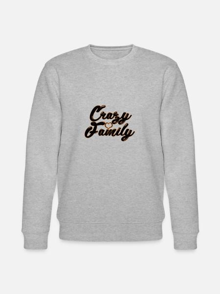 Crazy family - Stanley/Stella CHANGER Unisex Organic Sweatshirt - heather grey