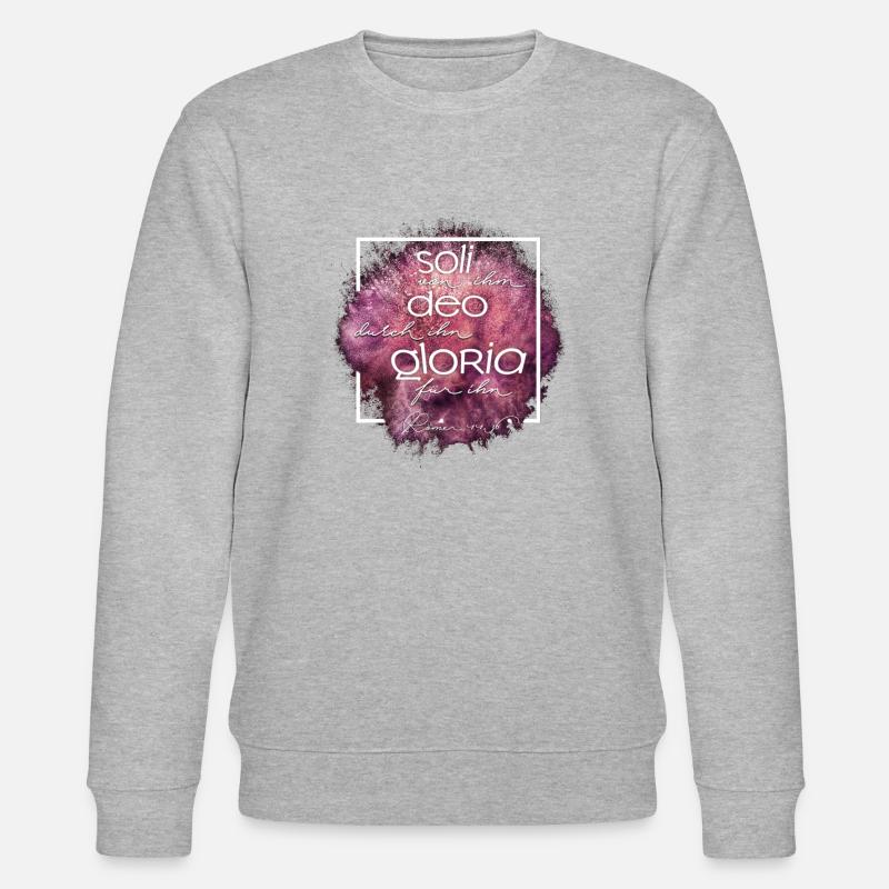 soli deo gloria - Stanley/Stella Unisex Bio-Sweatshirt CHANGER  - Grau meliert