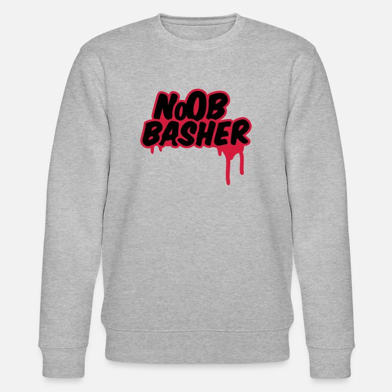 Noob Basher - Stanley/Stella Unisex Bio-Sweatshirt CHANGER  - Grau meliert