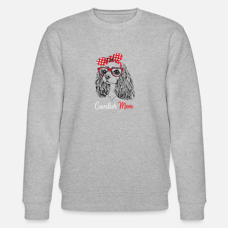 Kavalier König Charles Spaniel - Stanley/Stella Unisex Bio-Sweatshirt CHANGER  - Grau meliert