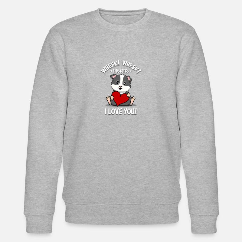Cochon d’Inde noir et blanc - Sweat bio CHANGER Stanley/Stella Unisexe - gris chiné