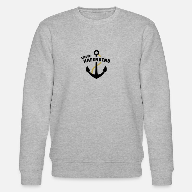 Emder Hafenkind - Stanley/Stella Unisex Bio-Sweatshirt CHANGER  - Grau meliert