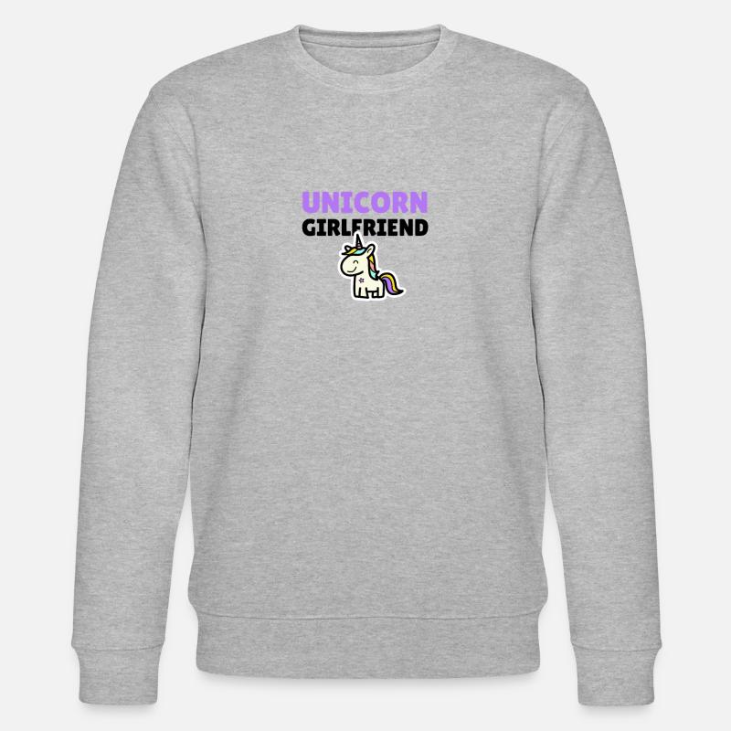 Unicorn Girlfriend - Stanley/Stella Unisex Bio-Sweatshirt CHANGER  - Grau meliert