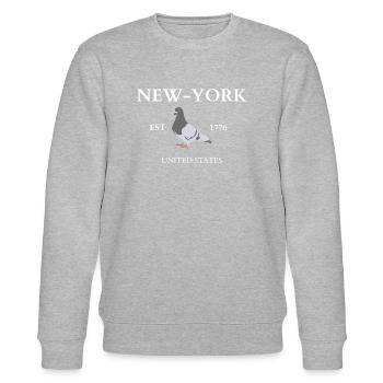 NEW YORK - Sweat bio CHANGER Stanley/Stella Unisexe - gris chiné - Devant - Nik (191cm) & Marisol (170cm)