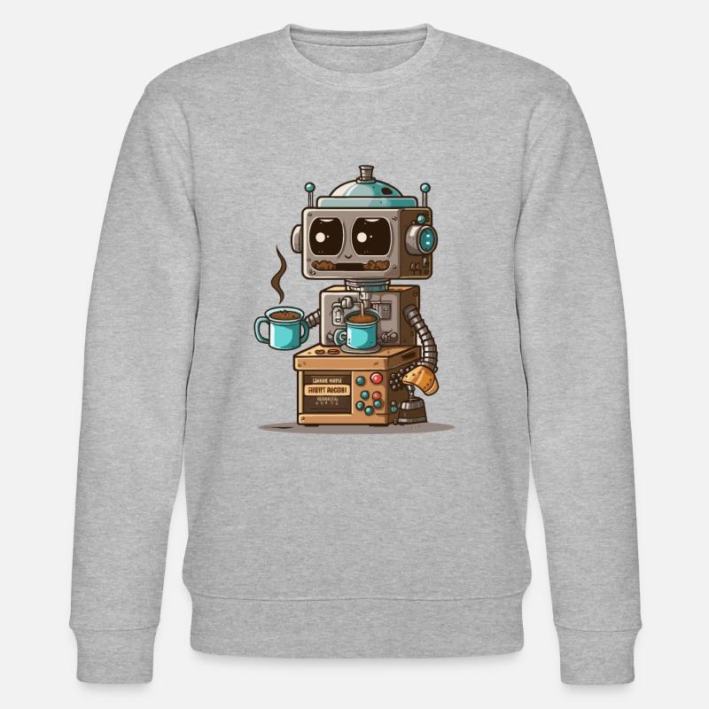Robot-Café - Sweat bio CHANGER Stanley/Stella Unisexe - gris chiné