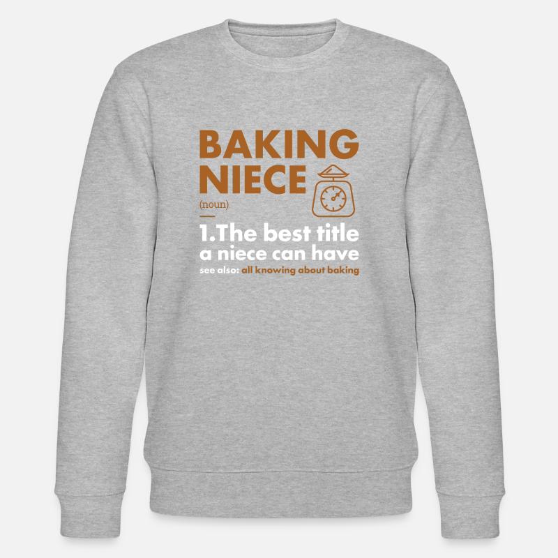 Baker Niece Definition Baking - Stanley/Stella Unisex Bio-Sweatshirt CHANGER  - Grau meliert