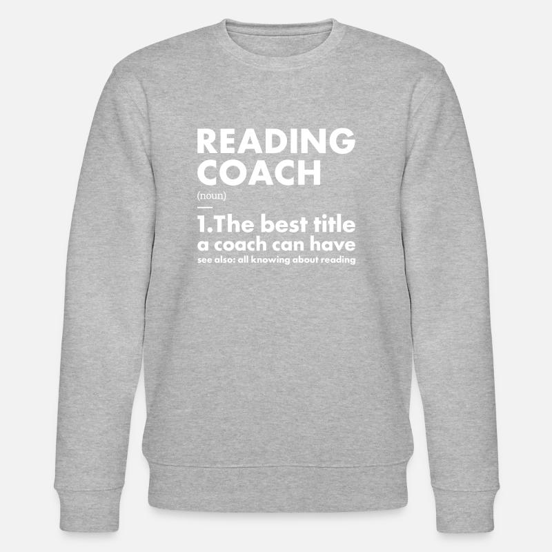 Reader Coach Definition Reading - Stanley/Stella CHANGER Unisex Organic Sweatshirt - heather grey