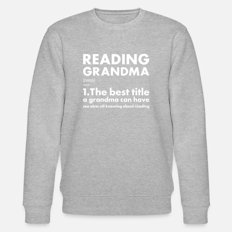 Reader Grandma Definition Reading - Stanley/Stella Unisex Bio-Sweatshirt CHANGER  - Grau meliert