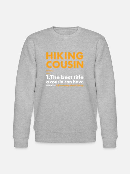 Hiker Cousin Definition Hiking - Stanley/Stella CHANGER Unisex Organic Sweatshirt - heather grey