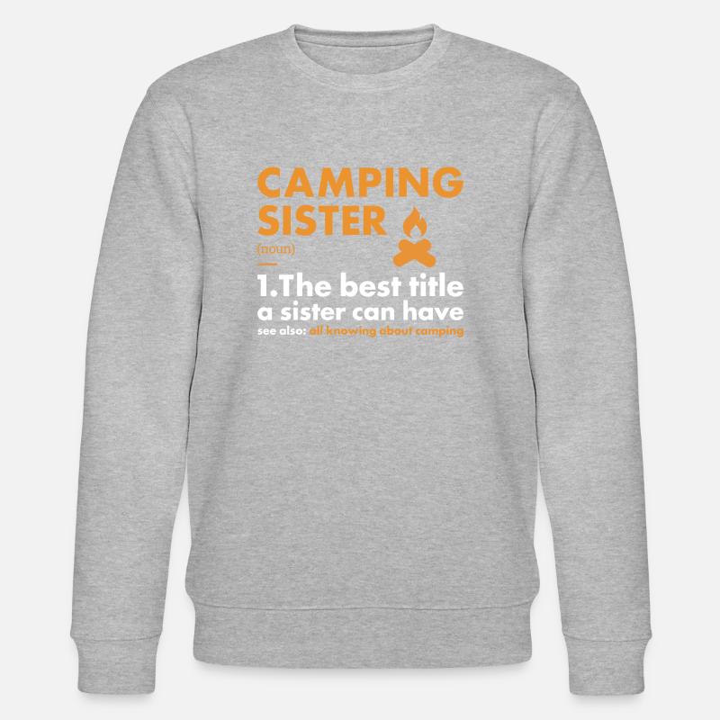 Camper Sister Definition Camping - Stanley/Stella Unisex Bio-Sweatshirt CHANGER  - Grau meliert