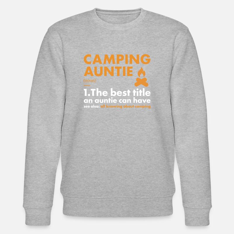 Camper Auntie Définition Camping - Sweat bio CHANGER Stanley/Stella Unisexe - gris chiné