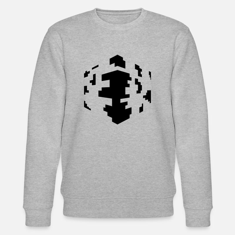 cube pixel - Sweat bio CHANGER Stanley/Stella Unisexe - gris chiné