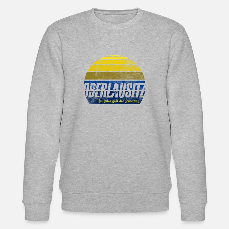 Oberlausitzer Sonnenaufgang - Stanley/Stella Unisex Bio-Sweatshirt CHANGER  - Grau meliert