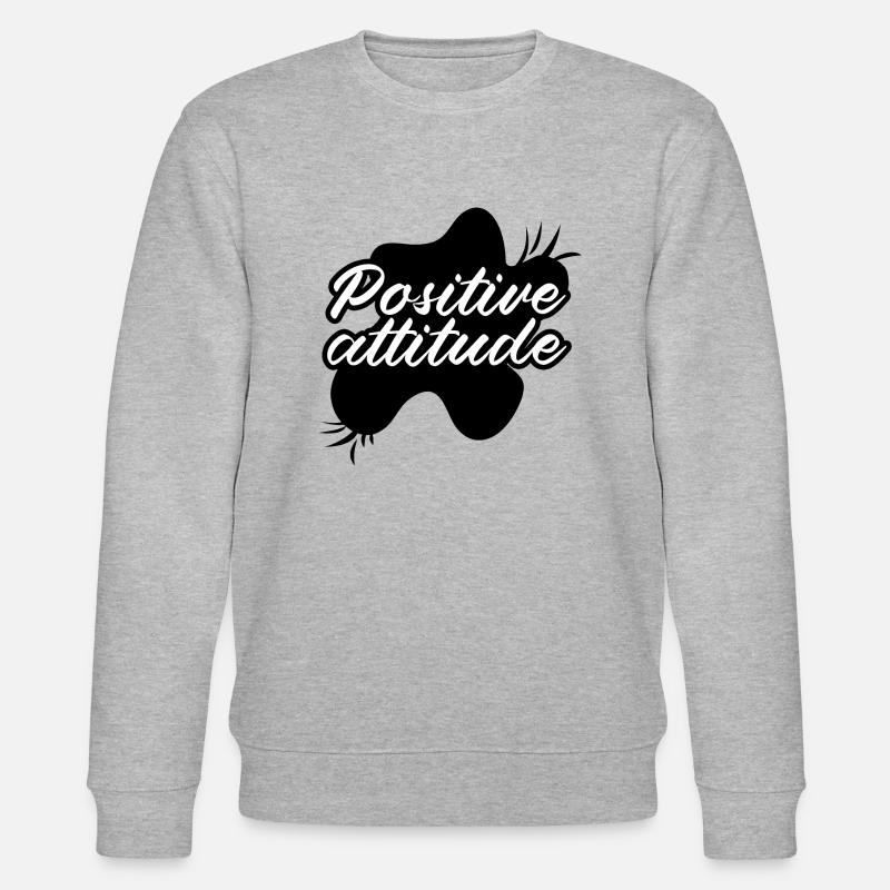 Atitude Positive - Stanley/Stella Unisex Bio-Sweatshirt CHANGER  - Grau meliert