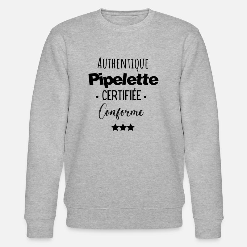 Authentique pipelette certifiée conforme - Sweat bio CHANGER Stanley/Stella Unisexe - gris chiné