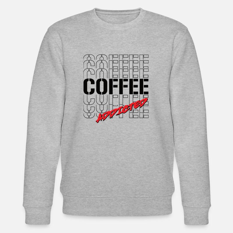 Coffee Addicted - Stanley/Stella Unisex Bio-Sweatshirt CHANGER  - Grau meliert