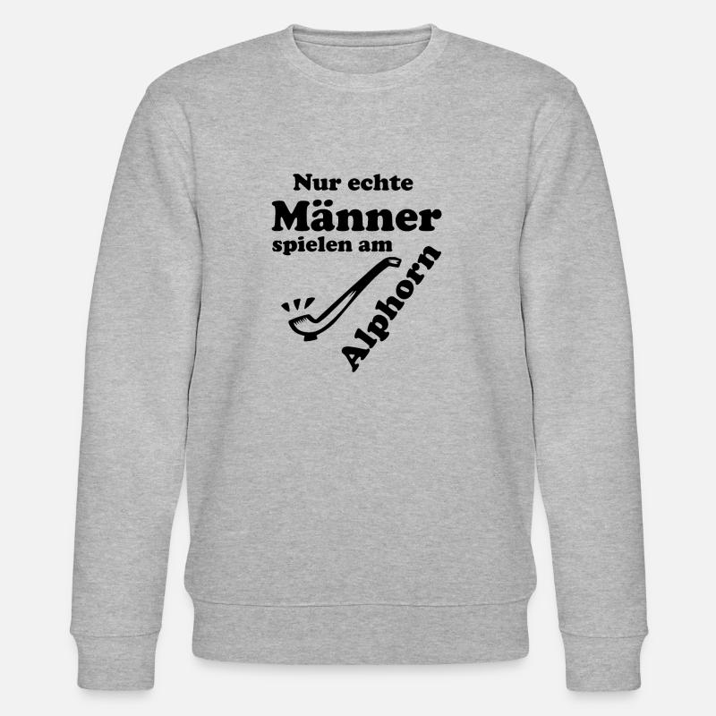 Alphorn schwarz - Stanley/Stella Unisex Bio-Sweatshirt CHANGER  - Grau meliert
