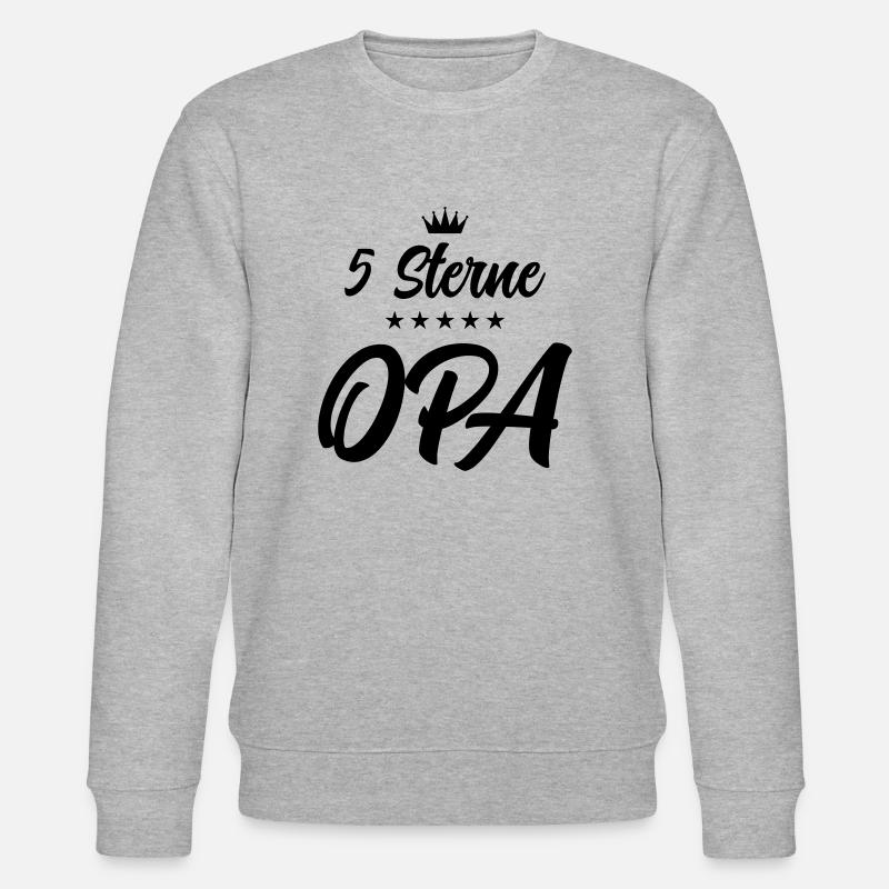 opa 5 sterne - Stanley/Stella Unisex Bio-Sweatshirt CHANGER  - Grau meliert