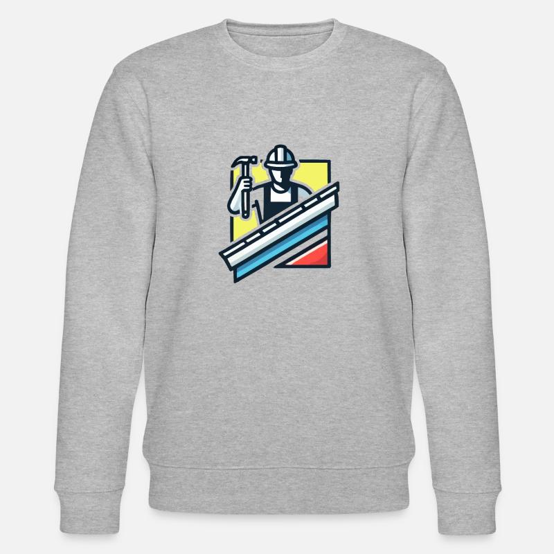Dachdecker Symbol - Stanley/Stella Unisex Bio-Sweatshirt CHANGER  - Grau meliert