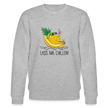 Laissez ma chill ananas cadeau banane cool été - Sweat bio CHANGER Stanley/Stella Unisexe - gris chiné - Devant - Nik (191cm) & Marisol (170cm)