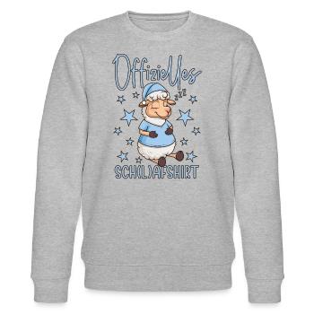 Schafshirt - Offizielles Schlafshirt Schaf - Stanley/Stella Unisex Bio-Sweatshirt CHANGER  - Grau meliert - Vorne - Nik (191cm) & Marisol (170cm)
