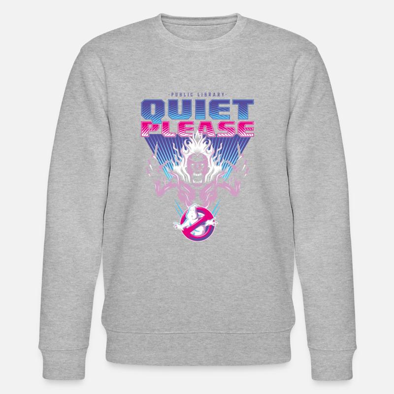 Ghostbusters Ruhe Bitte! Neon - Stanley/Stella Unisex Bio-Sweatshirt CHANGER - Grau meliert