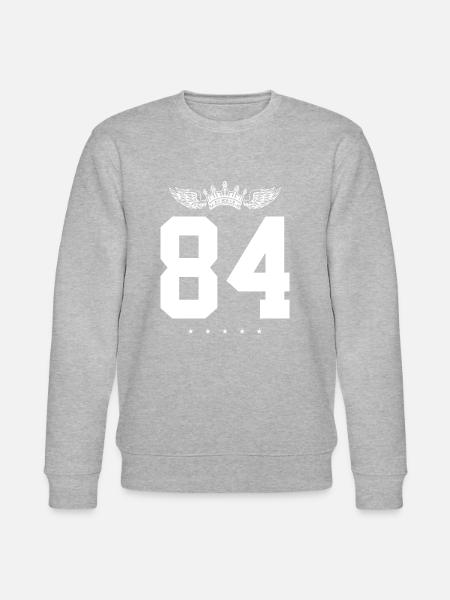 84 Number crown - Stanley/Stella CHANGER Unisex Organic Sweatshirt - heather grey