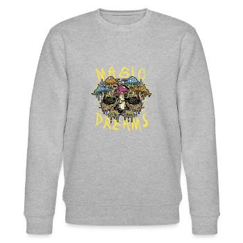 Magic Dreams - Psilocybin, Magic Mushroom - Stanley/Stella Unisex Bio-Sweatshirt CHANGER  - Grau meliert - Vorne - Nik (191cm) & Marisol (170cm)