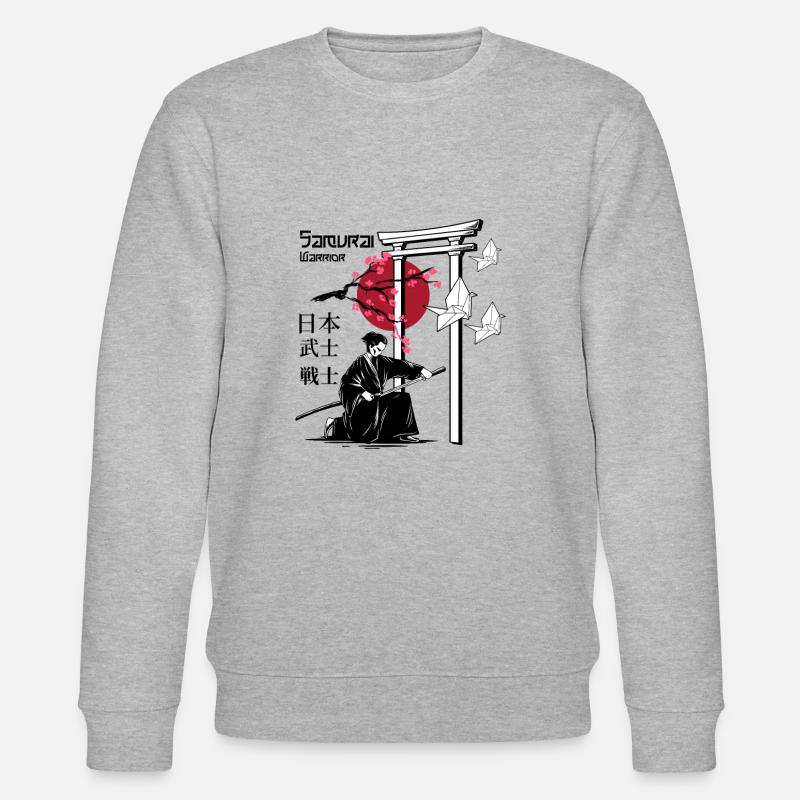 Samurai Warrior - Stanley/Stella CHANGER Unisex Organic Sweatshirt - heather grey