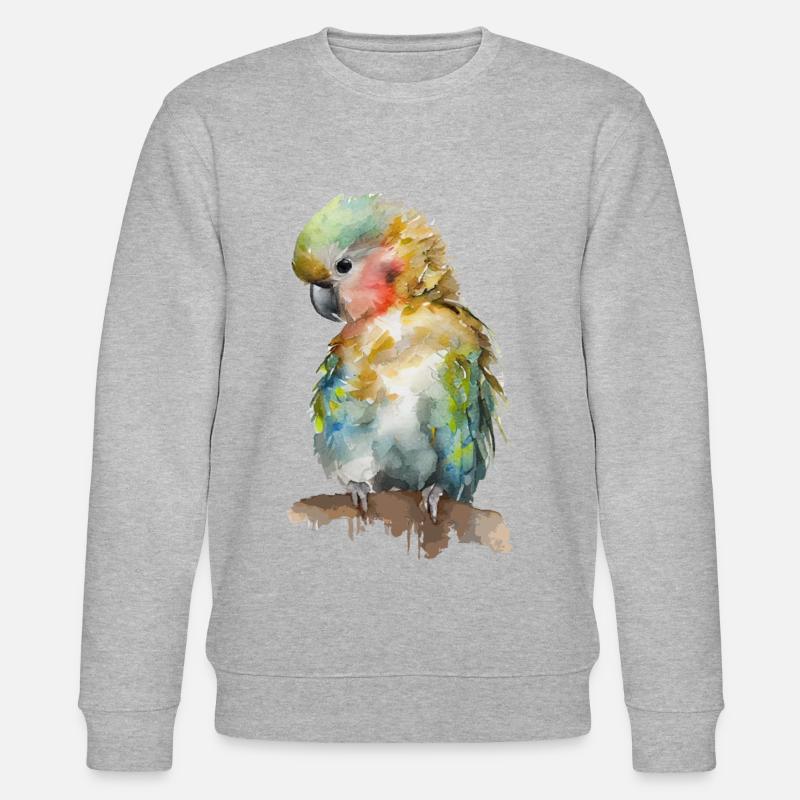 Papagei - Stanley/Stella Unisex Bio-Sweatshirt CHANGER  - Grau meliert