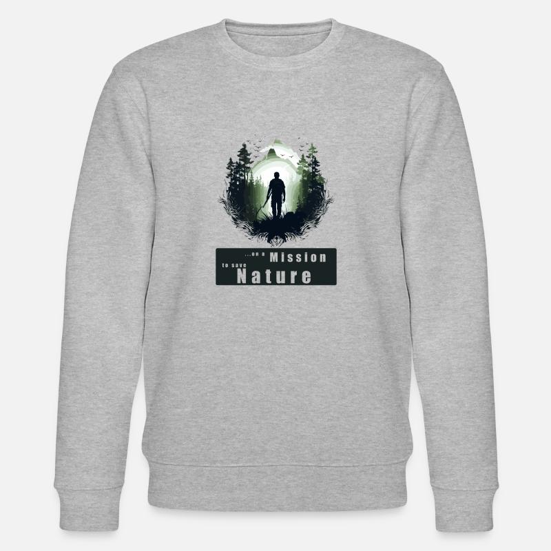 On a Mission to save Nature - Stanley/Stella Unisex Bio-Sweatshirt CHANGER  - Grau meliert