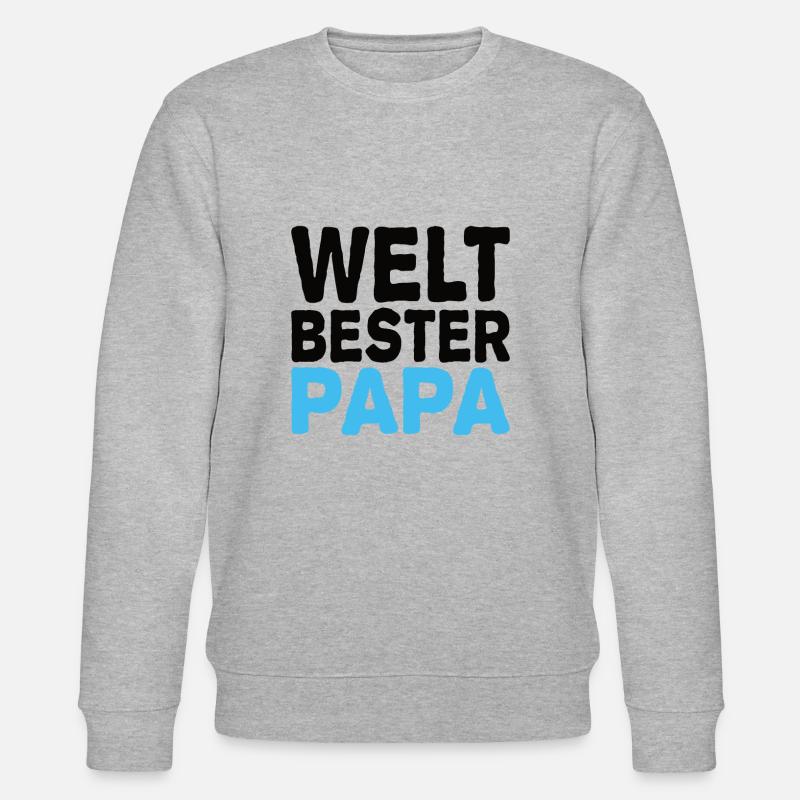 Weltbester Papa - Stanley/Stella Unisex Bio-Sweatshirt CHANGER  - Grau meliert