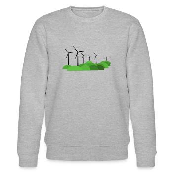 Windrad - Stanley/Stella Unisex Bio-Sweatshirt CHANGER  - Grau meliert - Vorne - Nik (191cm) & Marisol (170cm)