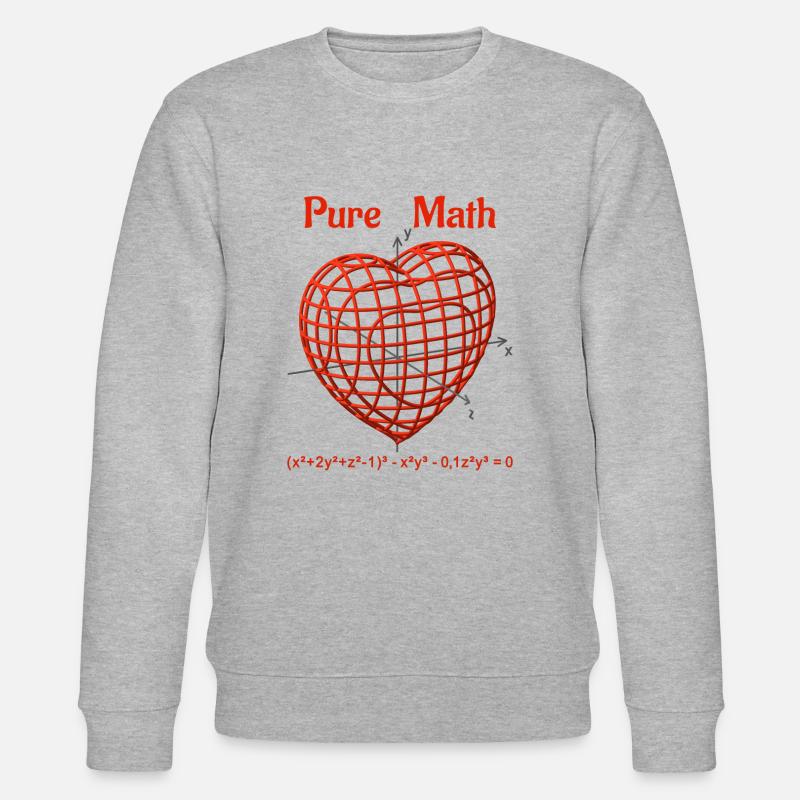 Heart Function 3D - Pure Math - Stanley/Stella CHANGER Unisex Organic Sweatshirt - heather grey