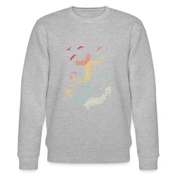seglen, sailing - Stanley/Stella Unisex Bio-Sweatshirt CHANGER  - Grau meliert - Vorne - Nik (191cm) & Marisol (170cm)