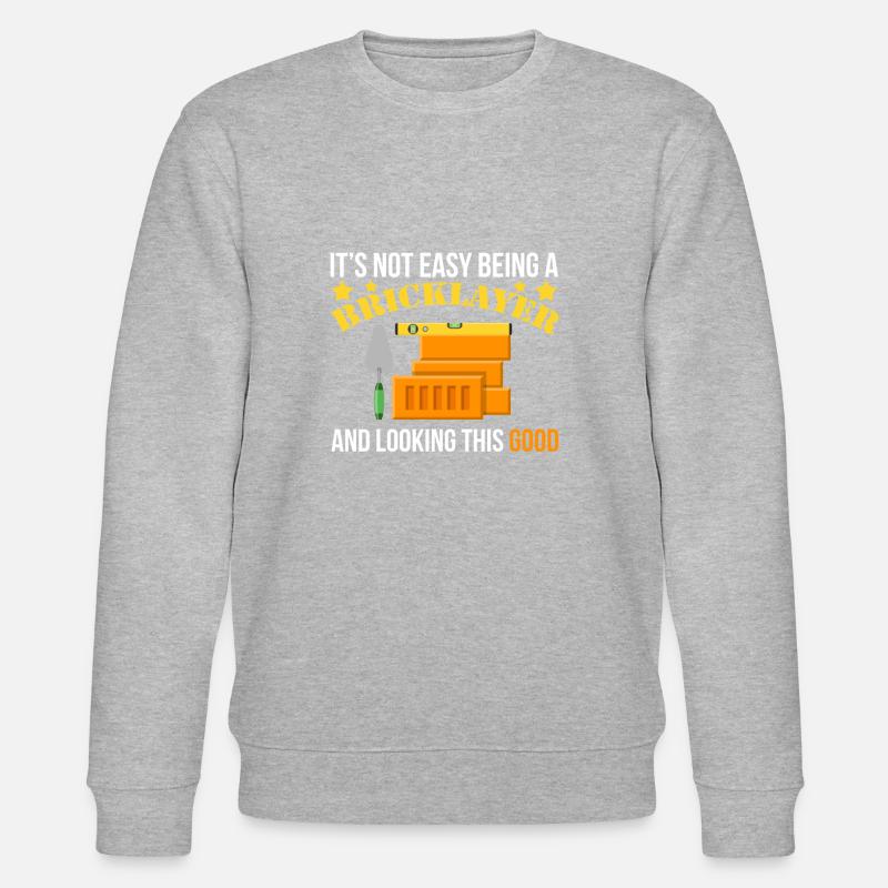 Maurer Handwerker Bauarbeiter Mauerhandwerker - Stanley/Stella Unisex Bio-Sweatshirt CHANGER  - Grau meliert