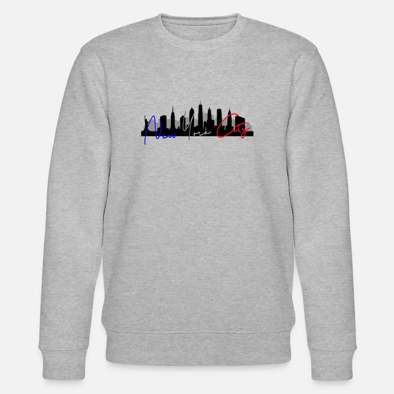 Skyline NYC BlueWhitered 2 - Stanley/Stella Unisex Bio-Sweatshirt CHANGER - Grau meliert