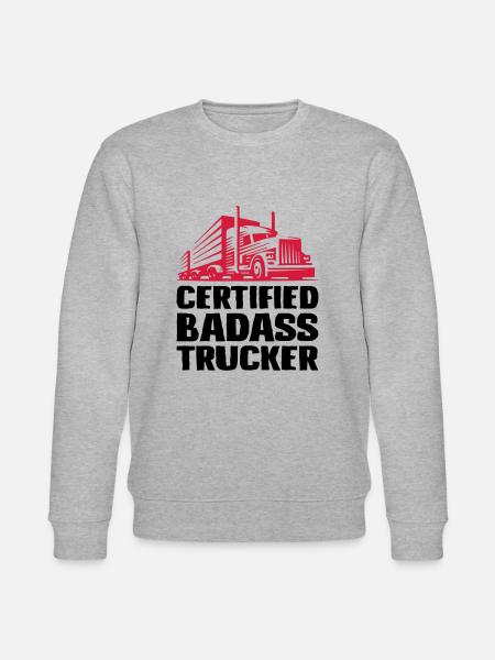 Certified badass trucker - Stanley/Stella Unisex Bio-Sweatshirt CHANGER - Grau meliert