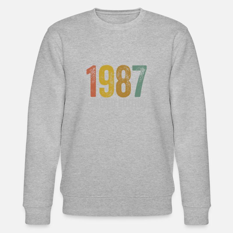 Millésime 1987 édition limitée anniversaire - Sweat bio CHANGER Stanley/Stella Unisexe - gris chiné