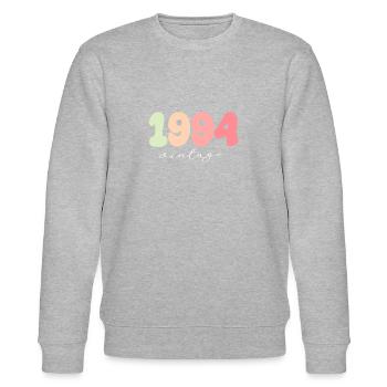Vintage Vintage 1994 Anniversaire - Sweat bio CHANGER Stanley/Stella Unisexe - gris chiné - Devant - Nik (191cm) & Marisol (170cm)