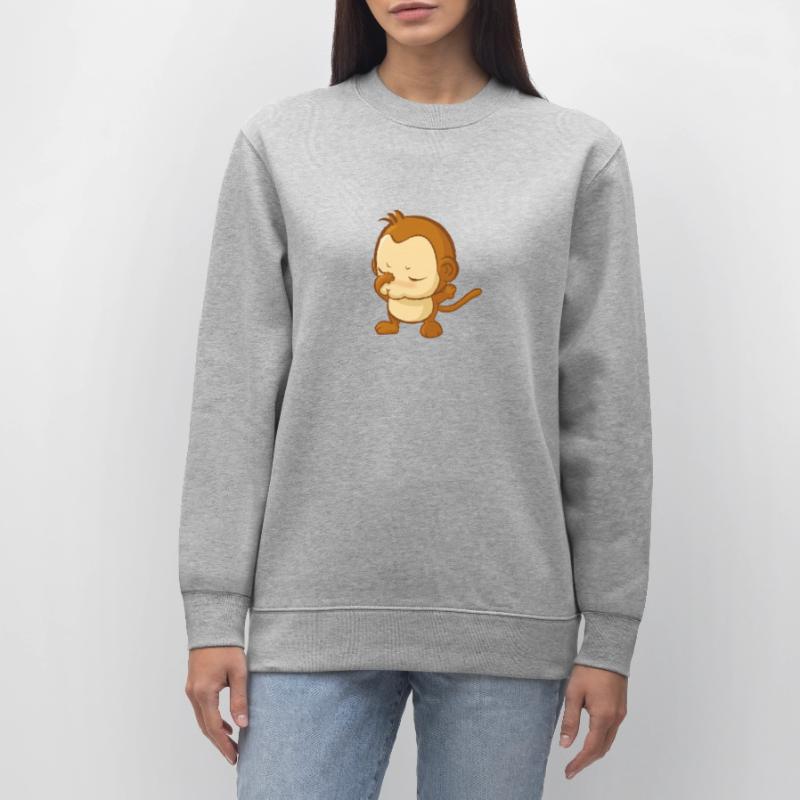 Dabbender Affe dabbing Monkey Äffchen süß Geschenk Stanley/Stella Unisex Bio-Sweatshirt CHANGER 