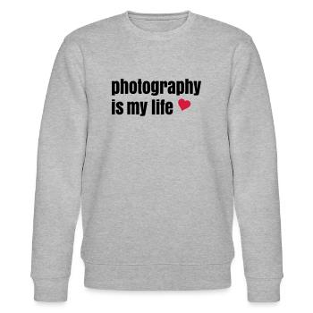 photography is my life - Sweat bio CHANGER Stanley/Stella Unisexe - gris chiné - Devant - Nik (191cm) & Marisol (170cm)